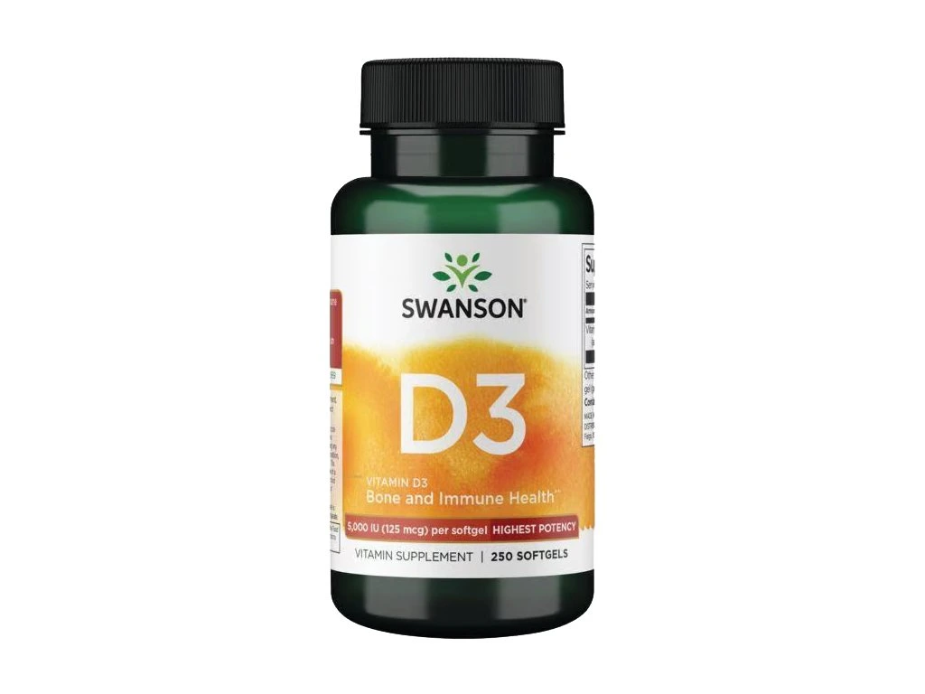 Swanson Witamina D3 5000 IU (250  softgels)