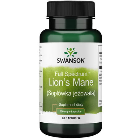 Swanson Full Spectrum Lion'S Mane Muschroom (Soplówka jeżowata) 500mg - (60 kap)