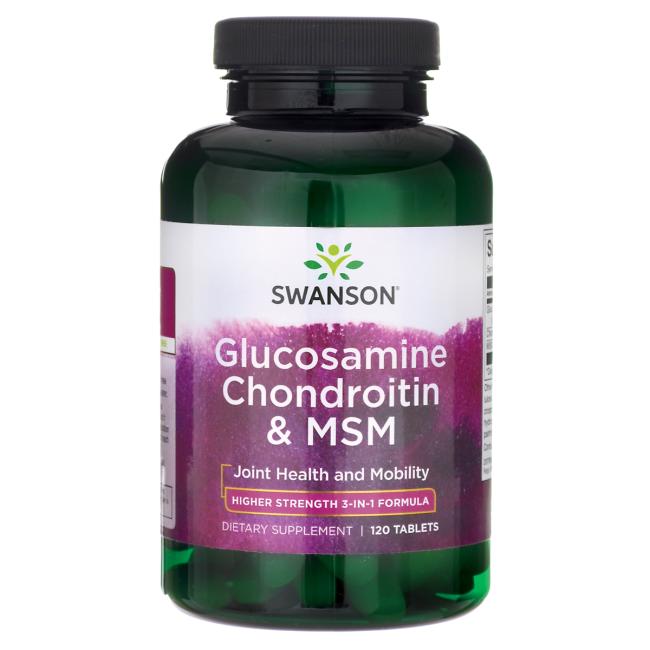 Swanson Glukozamina Chondroityna & MSM 500/400/200mg - (120 tab)