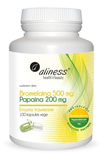 Aliness Bromelaina 500mg Papaina 200 mg (100 tab)