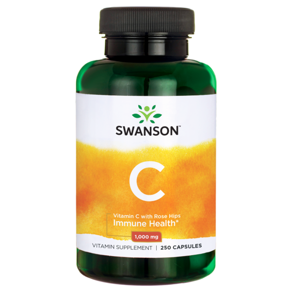 Swanson Witamina C z dziką różą 1000mg - (250 kap)
