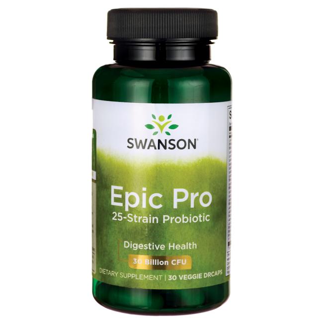 Swanson Epic Pro Probiotic (25 szczepów bakterii Probiotyk) 30 mld CFU - (30 kap)