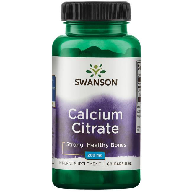 Swanson Cytrynian wapnia 200mg( 60 kap)