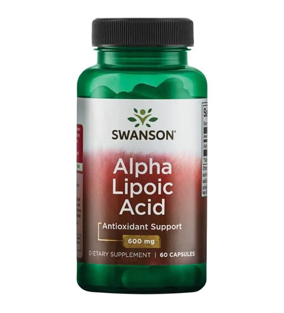 Swanson ALA (kwas alfa liponowy) 600mg - (60 kap)(data do 30.09.2026)