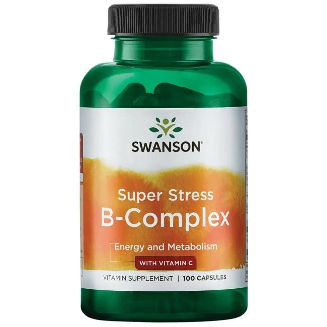 Swanson Witamina B kompleks z formułą antystresową z wit C (100 kap) Super Stress B-Complex