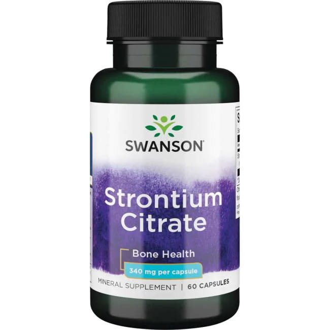 Swanson Strontium Citrate  - Cytrynian strontu 340mg (60kap)